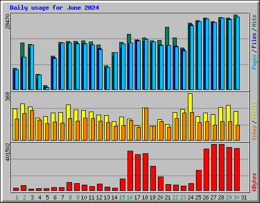 Daily usage for June 2024