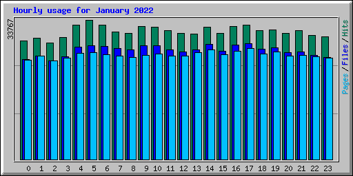 Hourly usage for January 2022