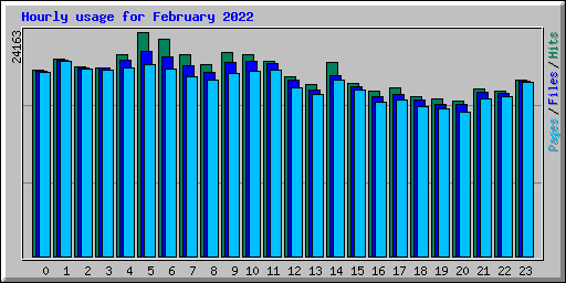 Hourly usage for February 2022