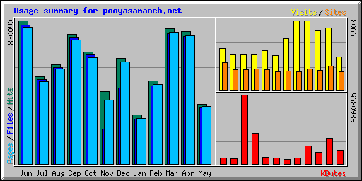 Usage summary for pooyasamaneh.net