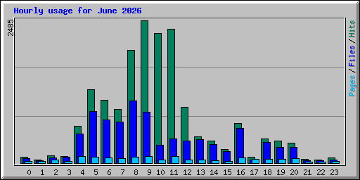 Hourly usage for June 2026